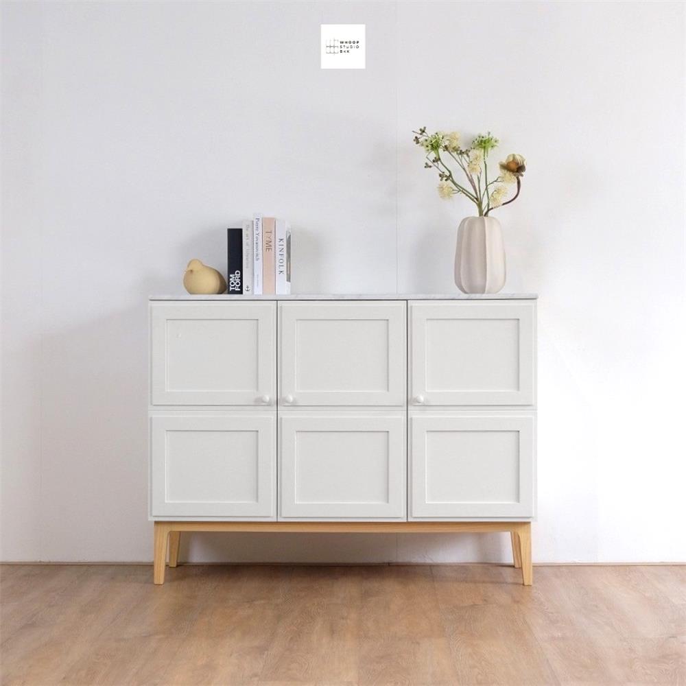 ตู้เตี้ย 3 บานเปิด WHOOP MAURO 120 ซม. สีขาว