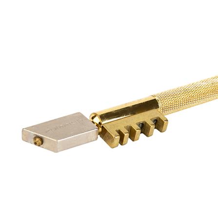 มีดกรีดกระจกใช้น้ำมัน หัวคาร์ไบด์ด้ามทองเหลือง PUMPKIN 26325 สีทอง_5