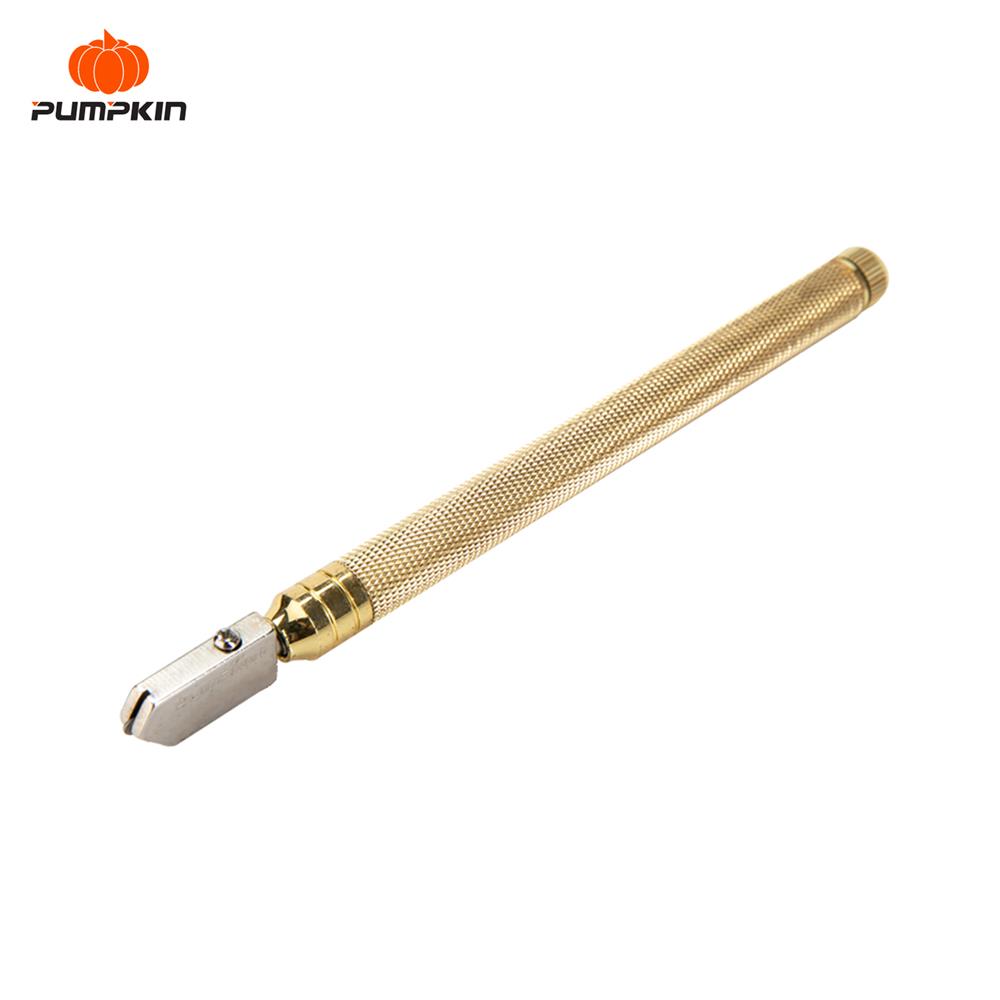 มีดกรีดกระจกใช้น้ำมัน หัวคาร์ไบด์ด้ามทองเหลือง PUMPKIN 26327 สีทอง