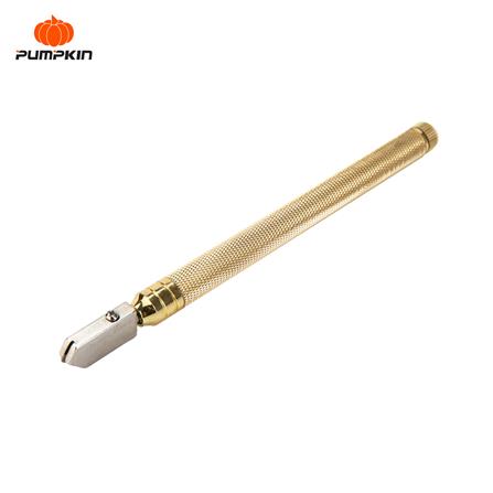 มีดกรีดกระจกใช้น้ำมัน หัวคาร์ไบด์ด้ามทองเหลือง PUMPKIN 26327 สีทอง_0