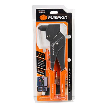 คีมย้ำรีเวทปรับหัว 360 องศา PUMPKIN PTT-HR360X 31208 11 นิ้ว สีส้มดำ_6