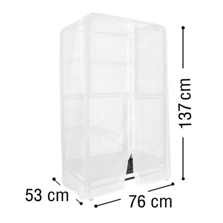 มุ้งครอบกรงสัตว์เลี้ยง PETUS 76X53X137 ซม._3