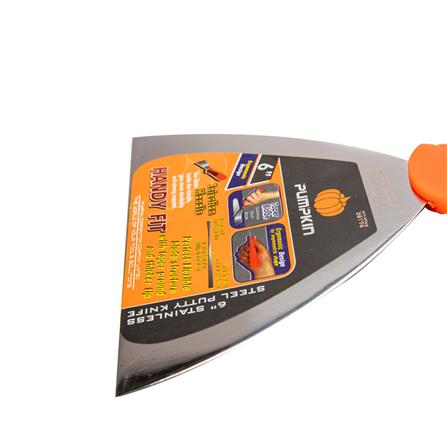 เกรียงโป๊วสี สเตนเลสด้ามพีวีซี PUMPKIN 28176 6 นิ้ว สีส้ม_5