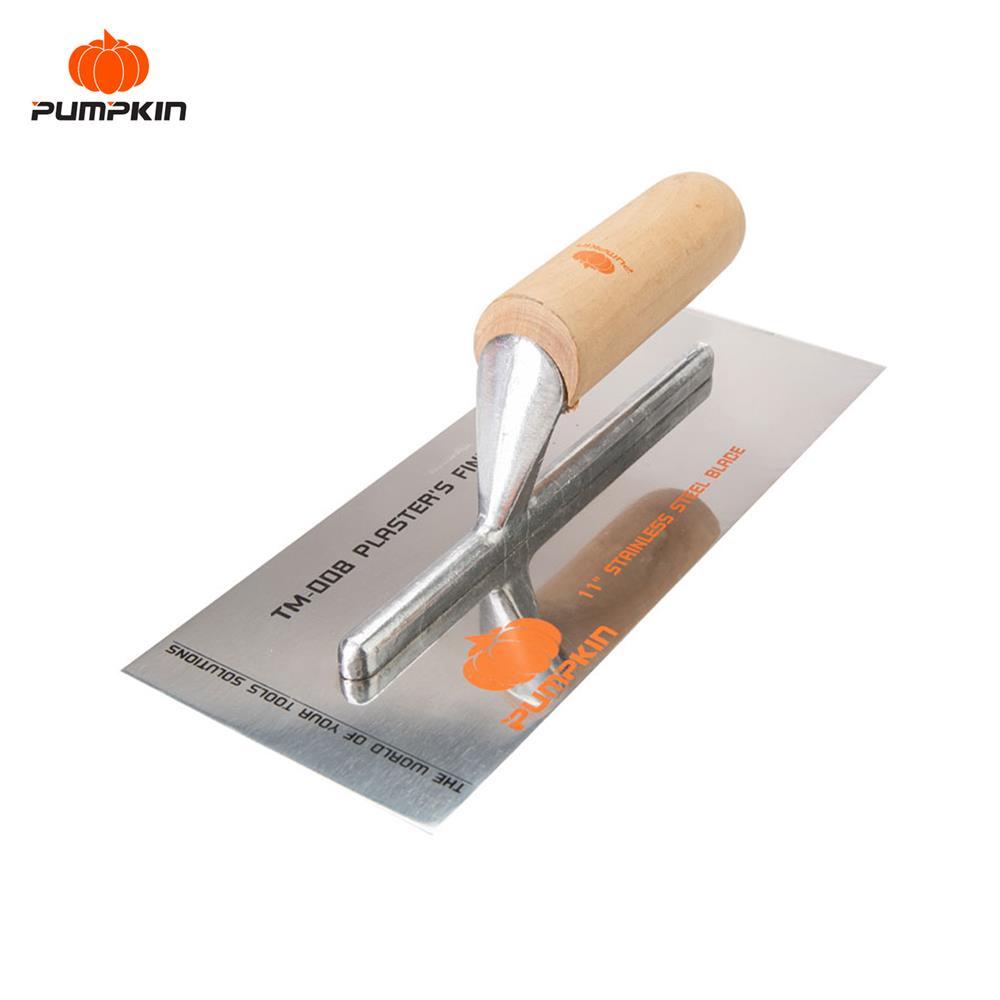 เกรียงฉาบฝ้า สเตนเลสด้ามไม้ PUMPKIN 28104 11 นิ้ว สีไม้