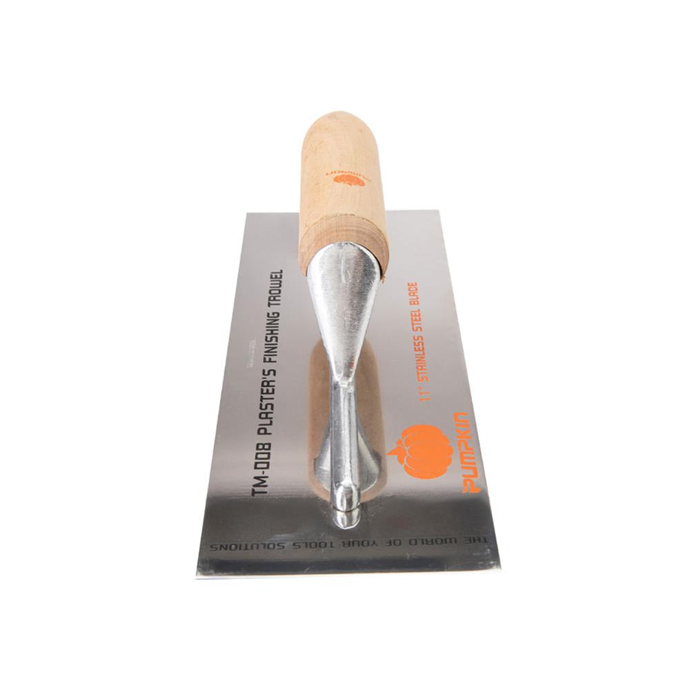 เกรียงฉาบฝ้า สเตนเลสด้ามไม้ PUMPKIN 28104 11 นิ้ว สีไม้