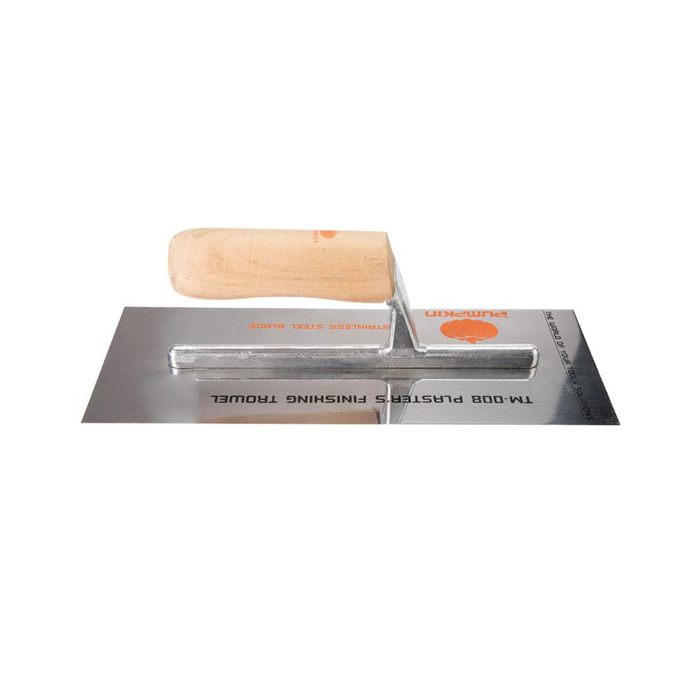 เกรียงฉาบฝ้า สเตนเลสด้ามไม้ PUMPKIN 28104 11 นิ้ว สีไม้