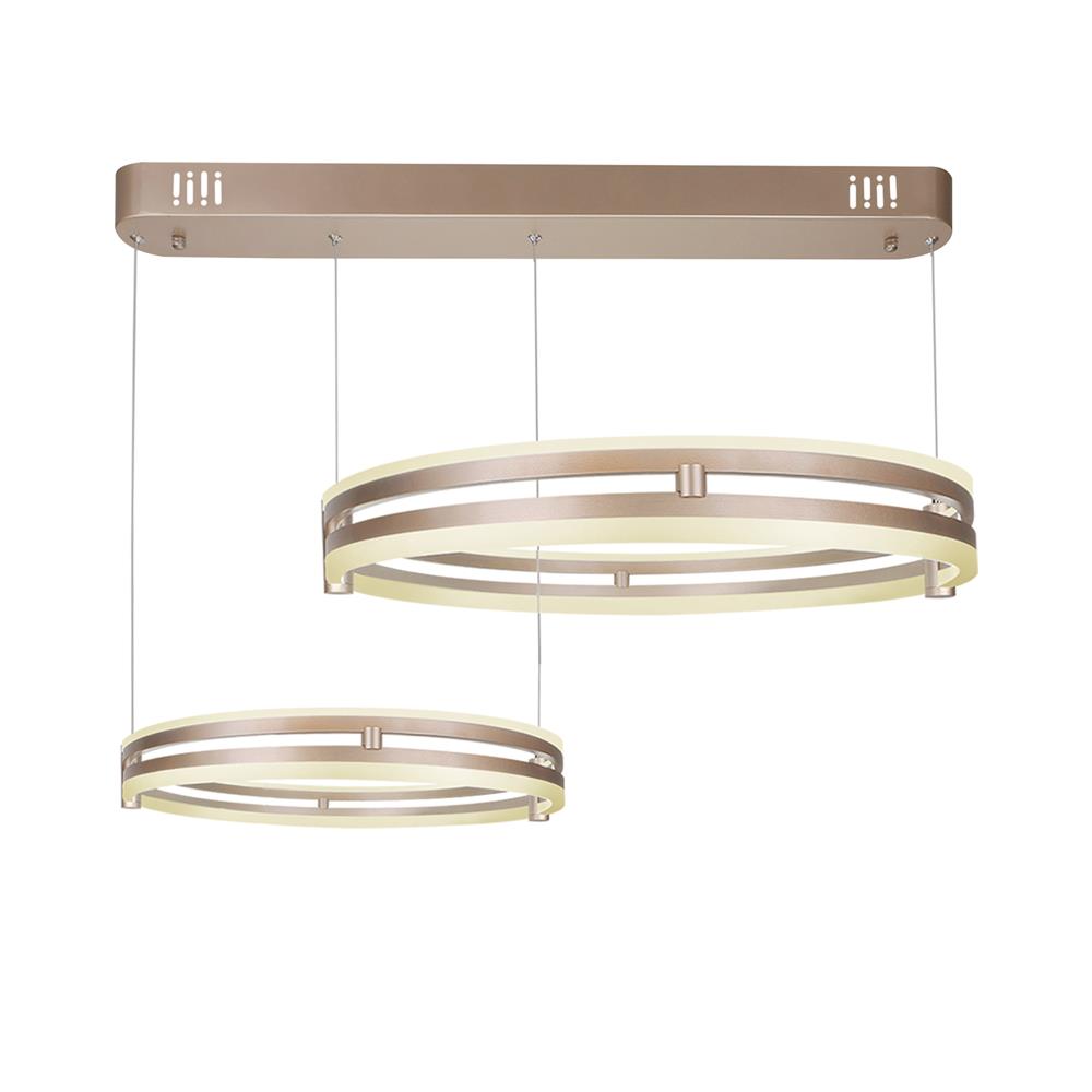 ไฟช่อ LED CARINI MD088-3666 40+60 วัตต์ DAYLIGHT/COOL WHITE/WARM WHITE สีโรสโกลด์ 2 หัว