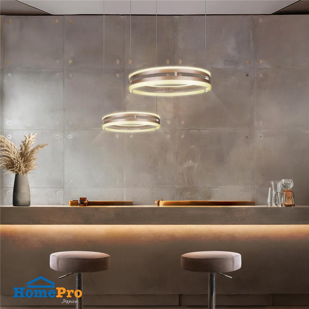 ไฟช่อ LED CARINI MD088-3666 40+60 วัตต์ DAYLIGHT/COOL WHITE/WARM WHITE สีโรสโกลด์ 2 หัว