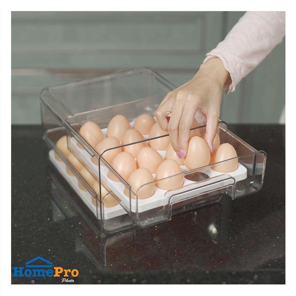 กล่องลิ้นชักเก็บไข่ 2 ชั้น 32 ฟอง KECH FROSTY