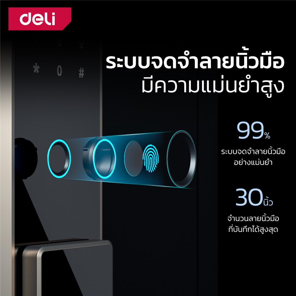 ตู้นิรภัย FINGERPRINT DELI ET595-BK-01 สีดำ