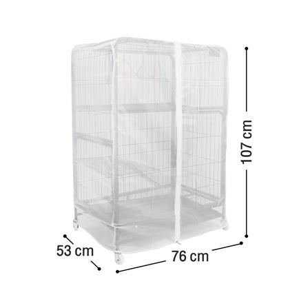 มุ้งครอบกรงสัตว์เลี้ยง PETUS 76X53X107 ซม._3