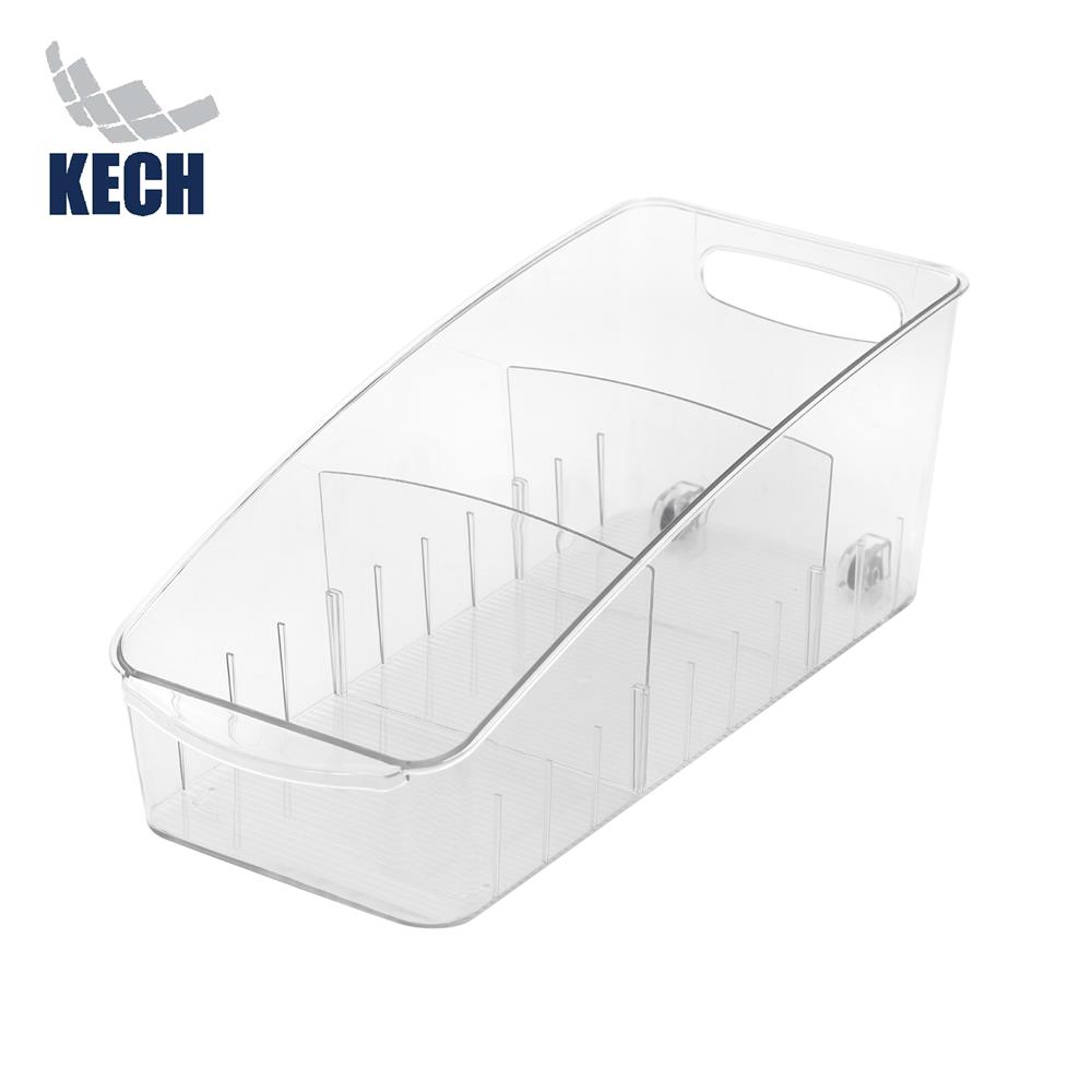 กล่องจัดเก็บในตู้เย็นพร้อมชั้นแบ่งและล้อเลื่อน KECH FROSTY SIZE L_0