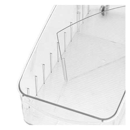 กล่องจัดเก็บในตู้เย็นพร้อมชั้นแบ่งและล้อเลื่อน KECH FROSTY SIZE L_3