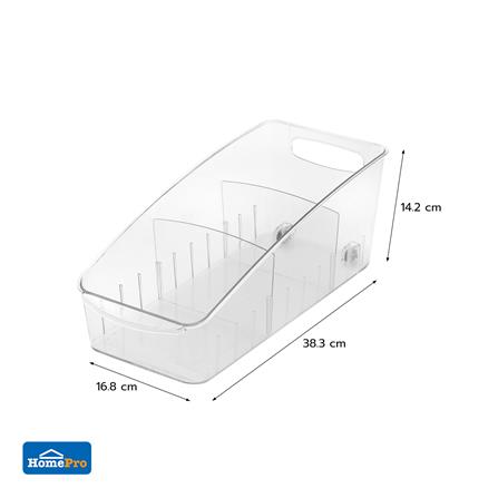 กล่องจัดเก็บในตู้เย็นพร้อมชั้นแบ่งและล้อเลื่อน KECH FROSTY SIZE L_8