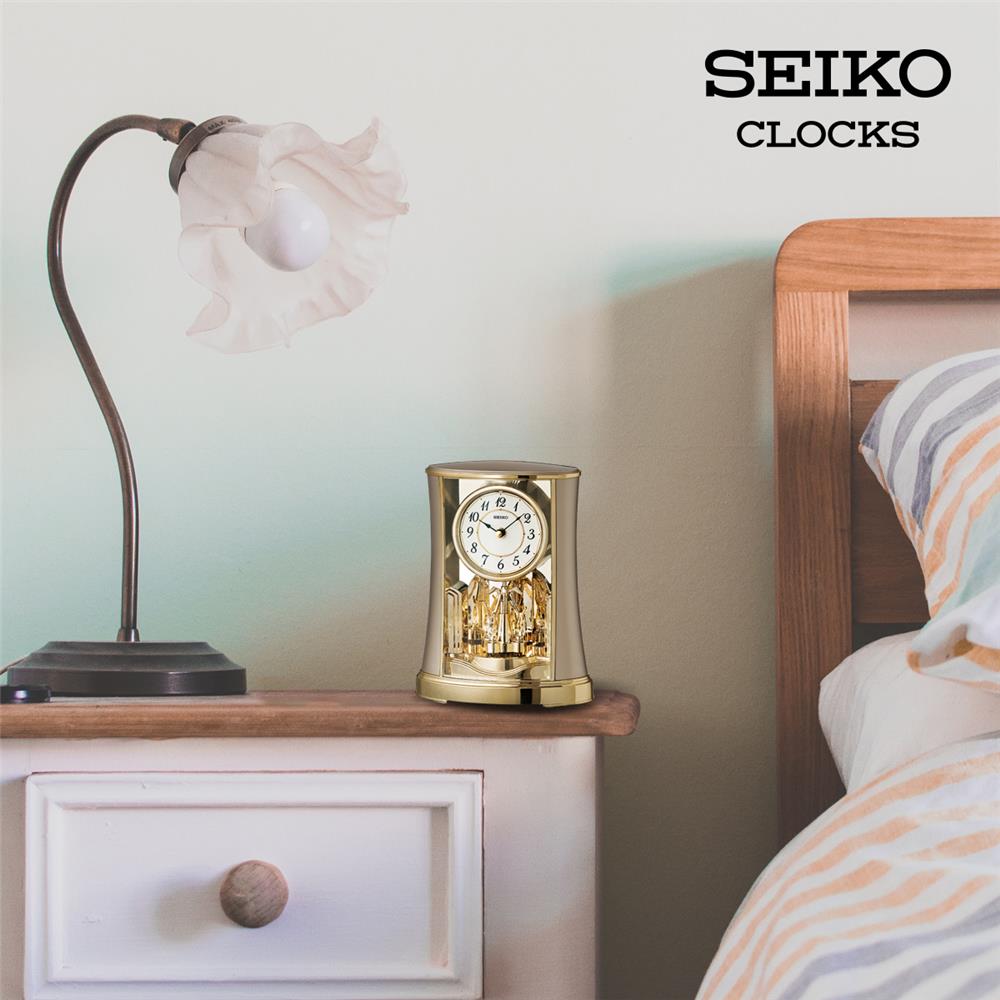 นาฬิกาตั้งโต๊ะ SEIKO CLOCKS QXN227G 10.5X7.8 นิ้ว สีทอง