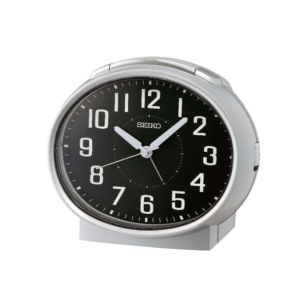 นาฬิกาปลุก SEIKO CLOCKS QHK059A 4.4X5.1 นิ้ว สีเงิน