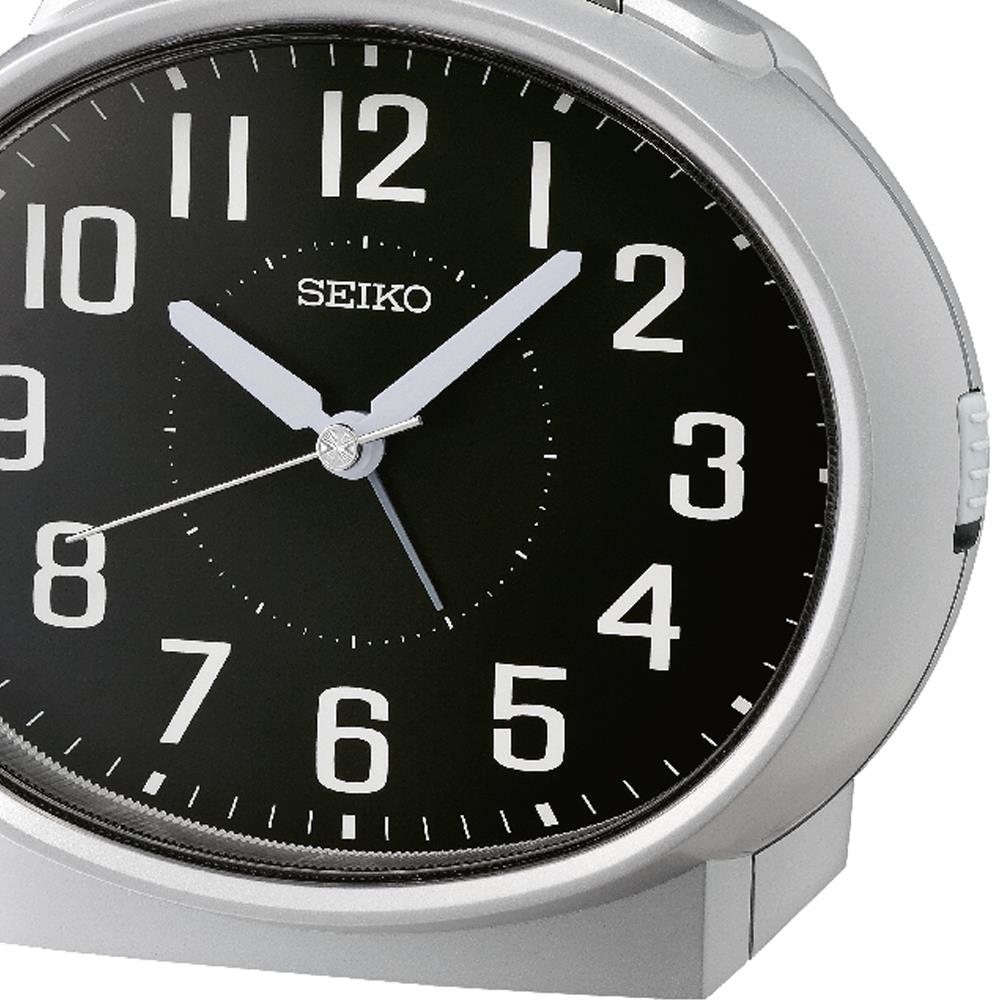 นาฬิกาปลุก SEIKO CLOCKS QHK059A 4.4X5.1 นิ้ว สีเงิน