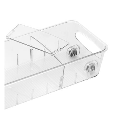 กล่องจัดเก็บในตู้เย็นพร้อมชั้นแบ่งและล้อเลื่อน KECH FROSTY SIZE S_3