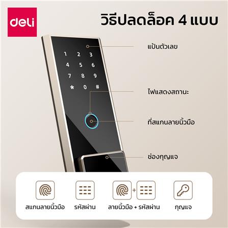 ตู้นิรภัย FINGERPRINT DELI ET597-BK-01 สีดำ_4
