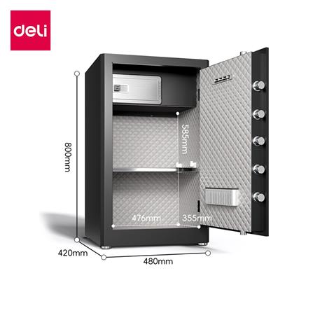 ตู้นิรภัย FINGERPRINT DELI ET597-BK-01 สีดำ_6