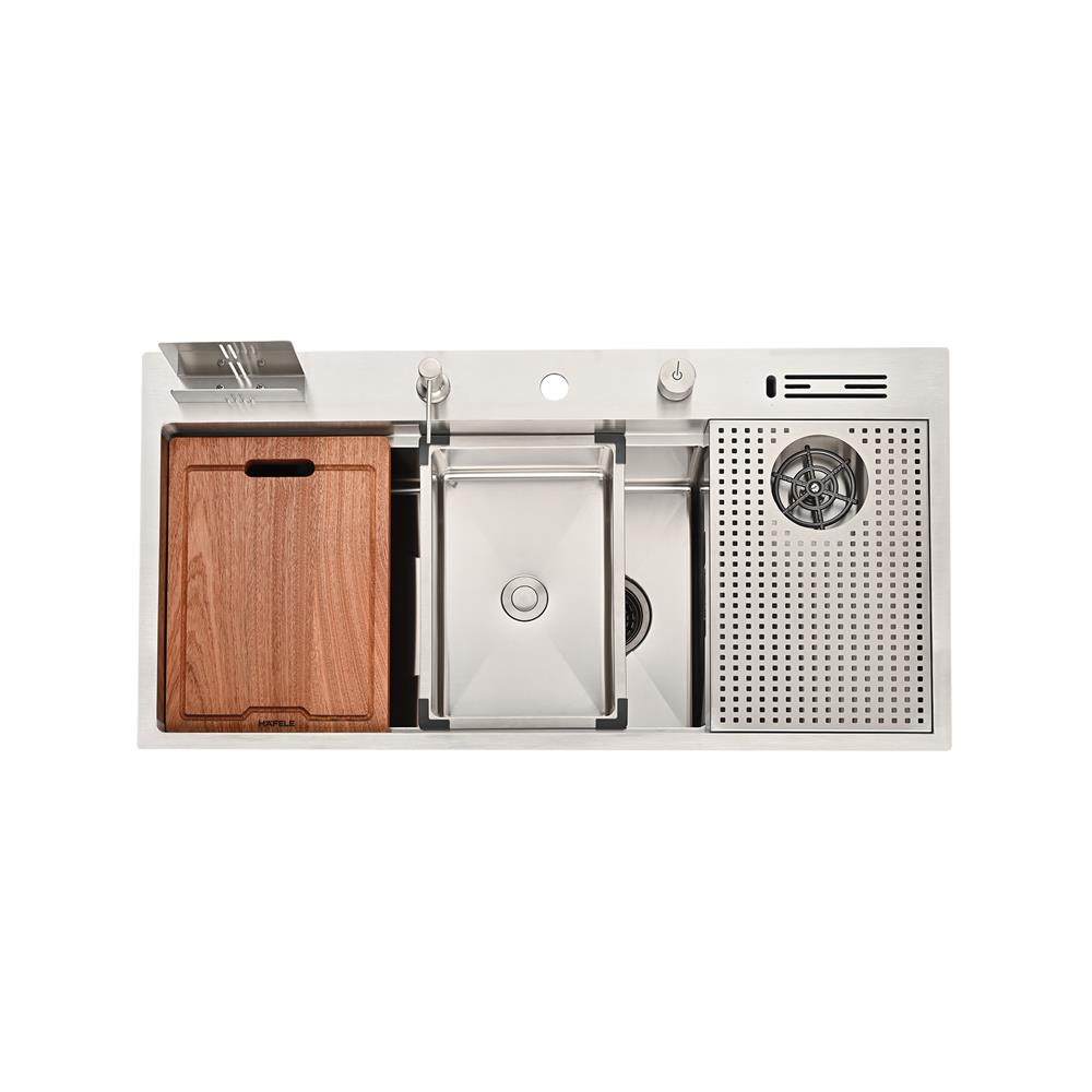 ซิงค์ฝัง 1 หลุม HAFELE AQUADOMINION 495.39.562 สีเงิน