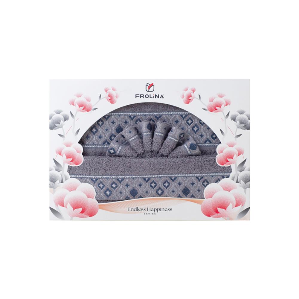 ผ้าขนหนู GIFT SET FROLINA CHARISMA GRANDEUR สี GREY