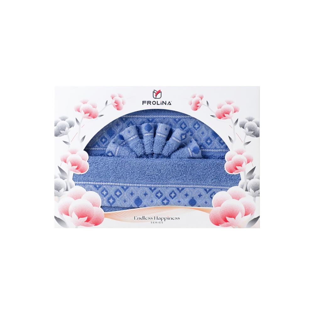ผ้าขนหนู GIFT SET FROLINA CHARISMA GRANDEUR สี BLUE