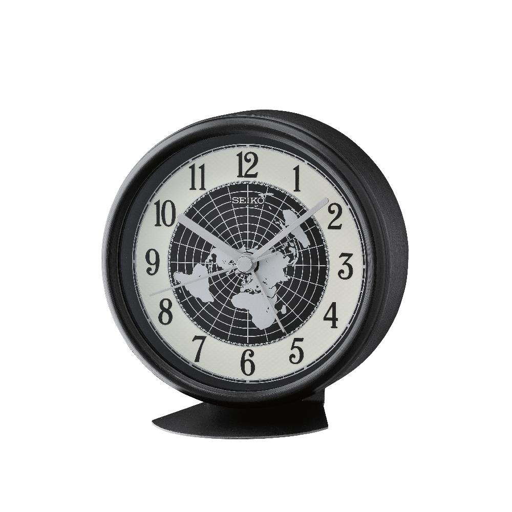 นาฬิกาตั้งโต๊ะ SEIKO CLOCKS QHE067K 4.1X3.9 นิ้ว สีดำ