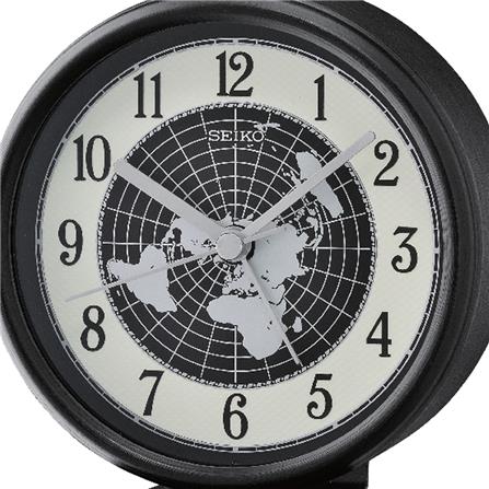 นาฬิกาตั้งโต๊ะ SEIKO CLOCKS QHE067K 4.1X3.9 นิ้ว สีดำ_1