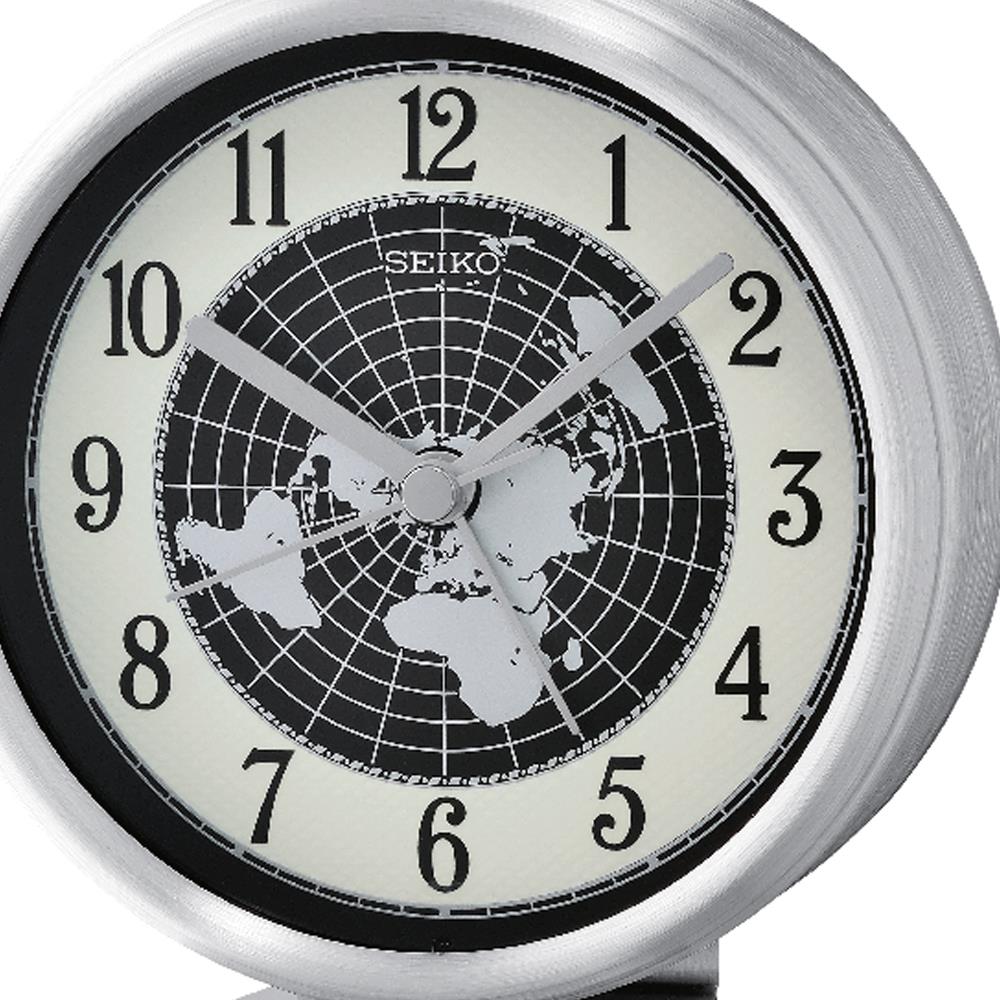 นาฬิกาตั้งโต๊ะ SEIKO CLOCKS QXE067S 4.1X3.9 นิ้ว สีเงิน