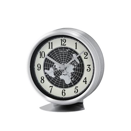 นาฬิกาตั้งโต๊ะ SEIKO CLOCKS QXE067S 4.1X3.9 นิ้ว สีเงิน