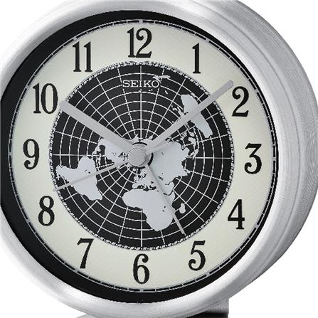 นาฬิกาตั้งโต๊ะ SEIKO CLOCKS QXE067S 4.1X3.9 นิ้ว สีเงิน_1