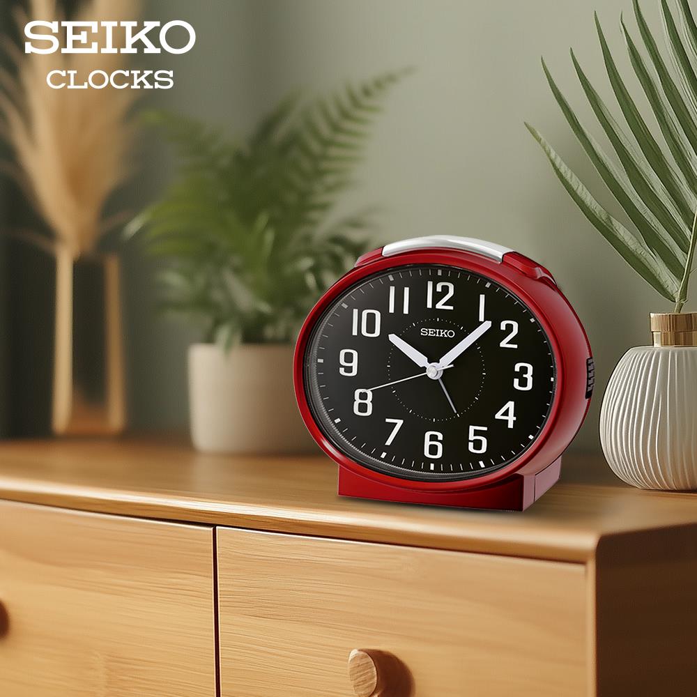 นาฬิกาปลุก SEIKO CLOCKS QHK059R 4.4X5.1 นิ้ว สีแดง