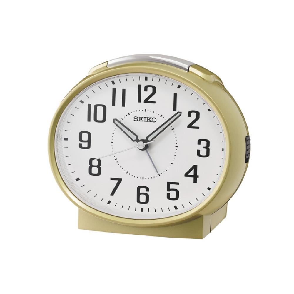 นาฬิกาปลุก SEIKO CLOCKS QHK059G 4.4X5.1 นิ้ว สีทอง