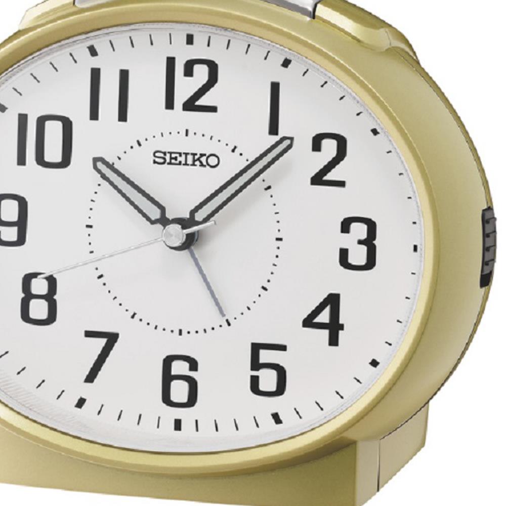 นาฬิกาปลุก SEIKO CLOCKS QHK059G 4.4X5.1 นิ้ว สีทอง