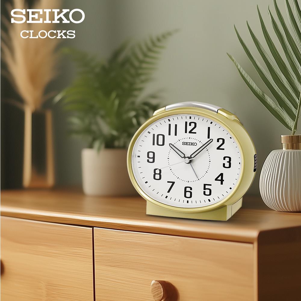 นาฬิกาปลุก SEIKO CLOCKS QHK059G 4.4X5.1 นิ้ว สีทอง