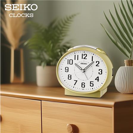 นาฬิกาปลุก SEIKO CLOCKS QHK059G 4.4X5.1 นิ้ว สีทอง_5