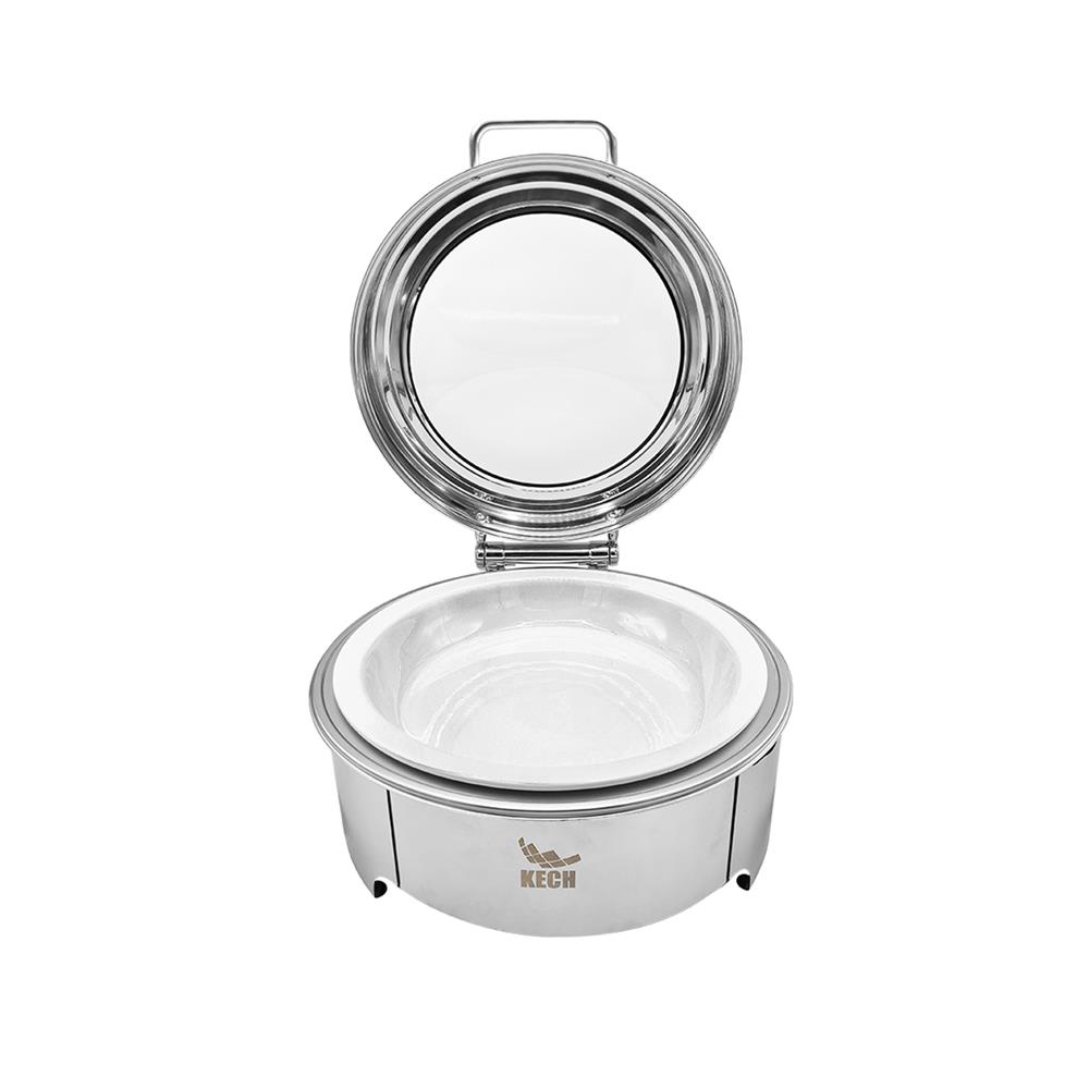 อ่างอุ่นถาดเซรามิกกลม ฝากระจกไฮดรอลิก 6 ลิตร KECH