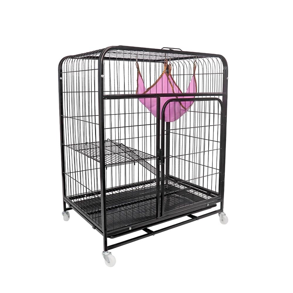 กรงแมวมีล้อ PETUS 76X53X91 ซม. สีดำ