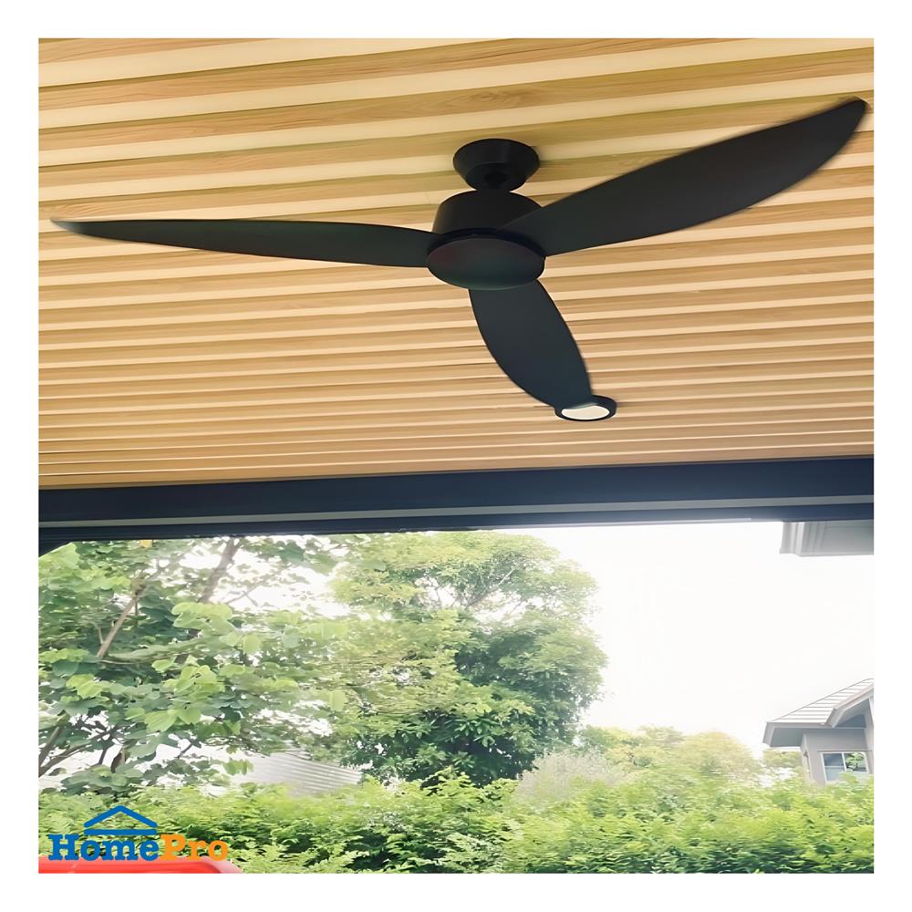 พัดลมไม่มีโคมไฟ MR.KEN 25-01811 54 นิ้ว สีดำ