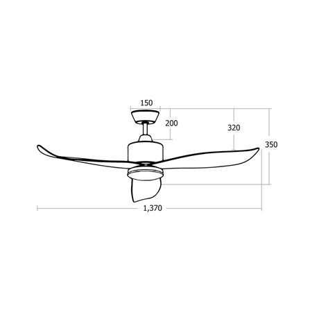 พัดลมไม่มีโคมไฟ MR.KEN 25-01811 54 นิ้ว สีดำ_4