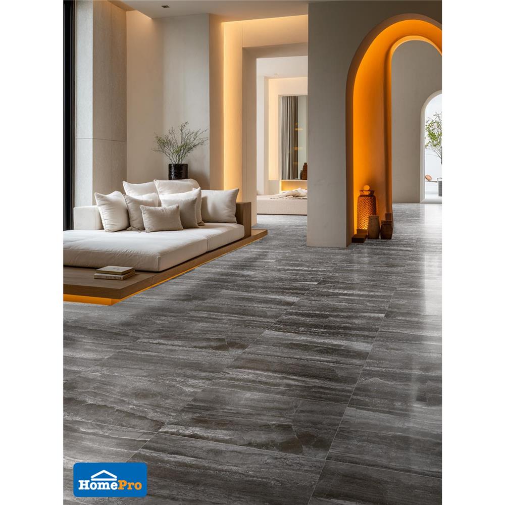 กระเบื้องพื้นพอร์ซเลน 45x90 ซม. COTTO ESPANA ลักซ์ชัวรี่ซอฟท์ GXX6P000 ดำ 1.22 ตร.ม.