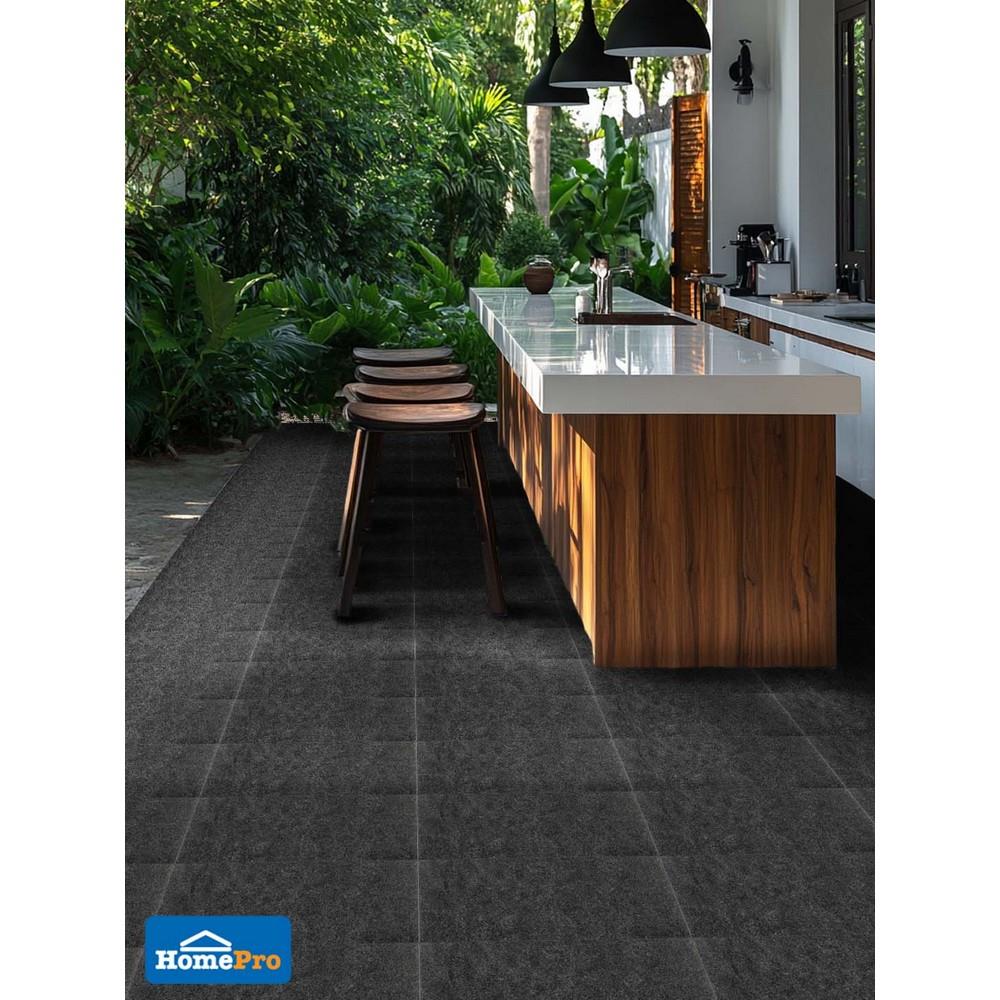 กระเบื้องพื้นพอร์ซเลน 30x60 ซม. COTTO ESPANA เมเทออร์เนโกร R10 เทา A 1.08 ตร.ม.