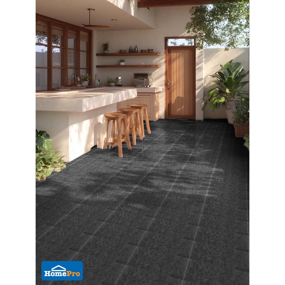 กระเบื้องพื้นพอร์ซเลน 30x60 ซม. COTTO ESPANA เมเทออร์เนโกร R10 เทา A 1.08 ตร.ม.