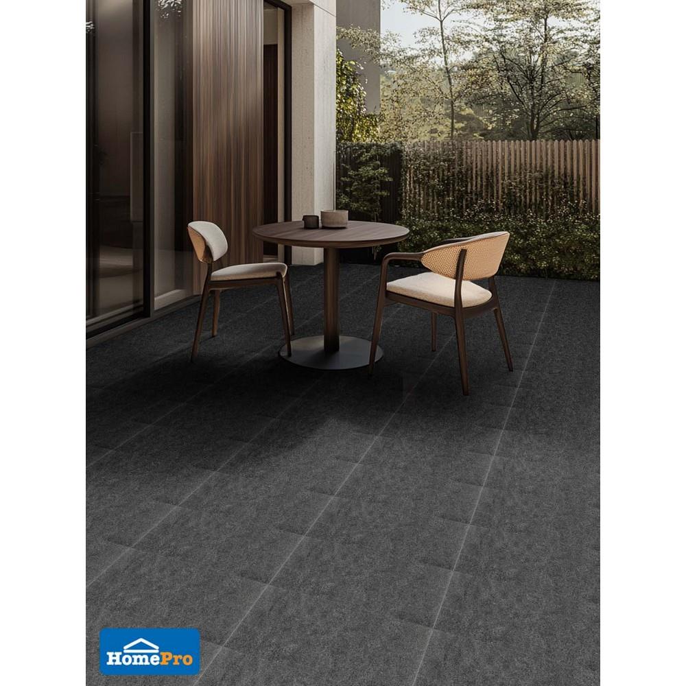 กระเบื้องพื้นพอร์ซเลน 30x60 ซม. COTTO ESPANA เมเทออร์เนโกร R10 เทา A 1.08 ตร.ม.