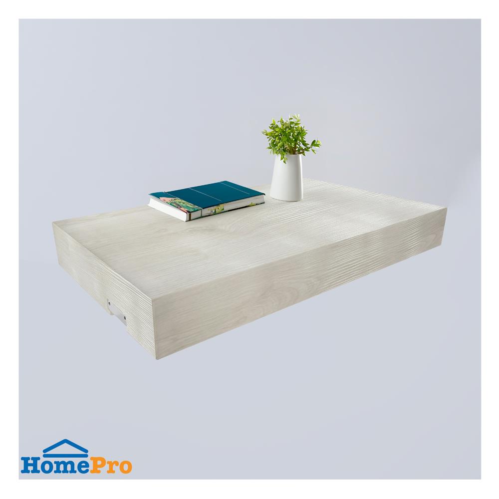 แผ่นชั้นไม้ซ่อนขาพร้อมไฟ STACKO LUMIFLEX 40X24X5 ซม. สีโรมัน ไวท์