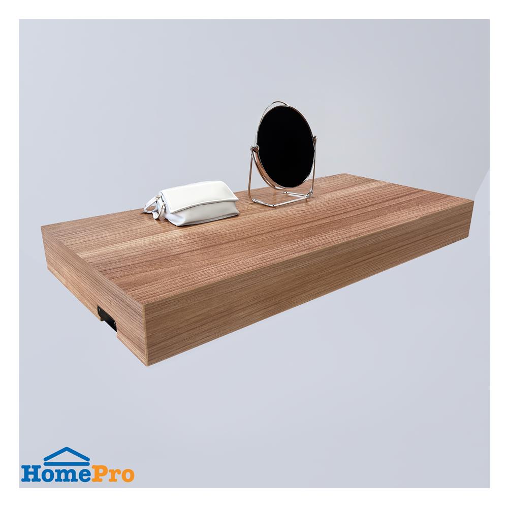 แผ่นชั้นไม้ซ่อนขาพร้อมไฟ STACKO LUMIFLEX 60X24X5 ซม. สีดาร์ค วอลนัท