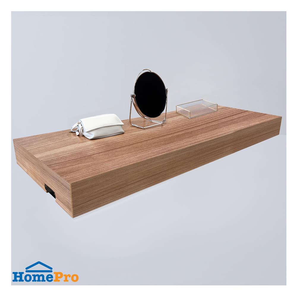 แผ่นชั้นไม้ซ่อนขาพร้อมไฟ STACKO LUMIFLEX 80X24X5 ซม. สีดาร์ค วอลนัท