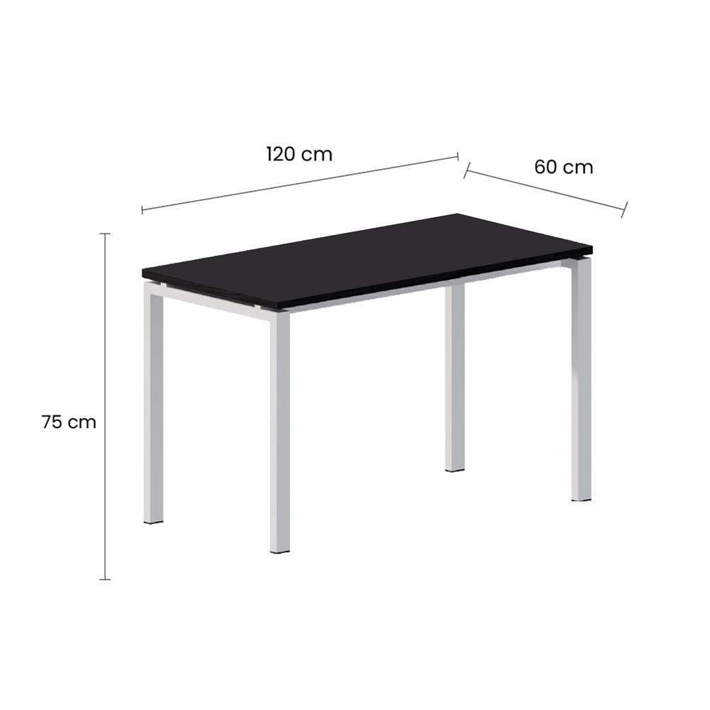 โต๊ะอเนกประสงค์ OFFICEINTREND NEWTRON WL-BLACK 120 ซม. สีดำ/ขาว