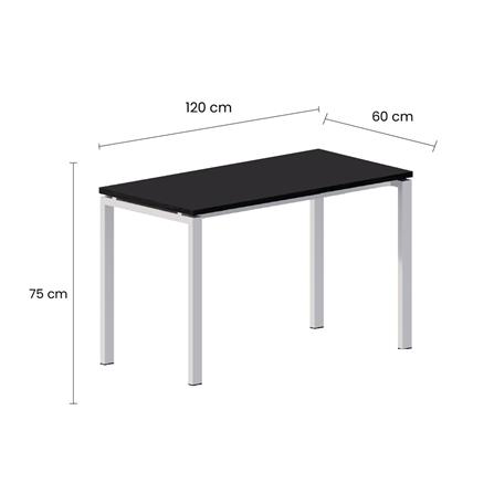 โต๊ะอเนกประสงค์ OFFICEINTREND NEWTRON WL-BLACK 120 ซม. สีดำ/ขาว_2